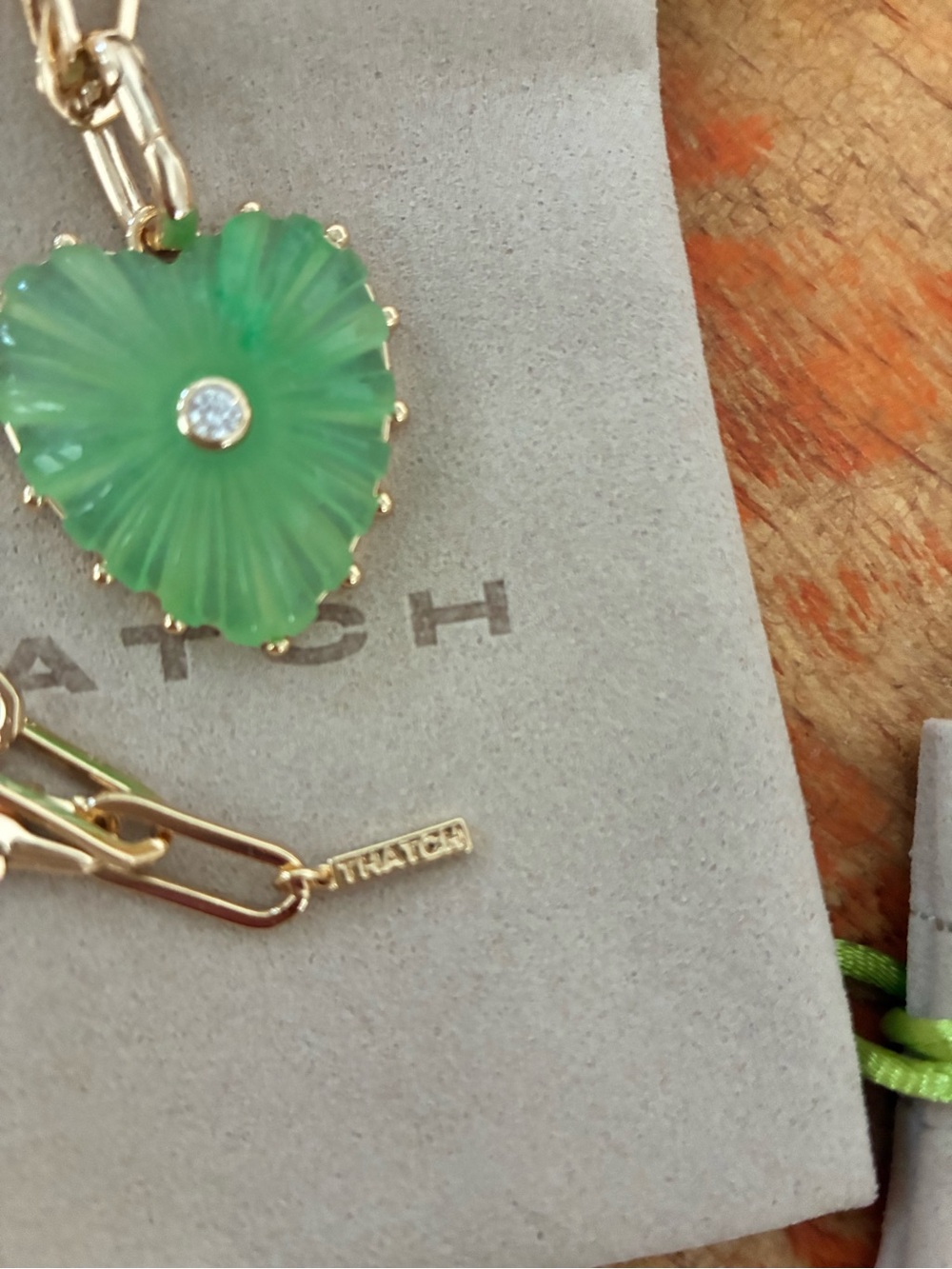 THATCH Malene Light Green Jade
Clip Necklace - Picture 3 of 6